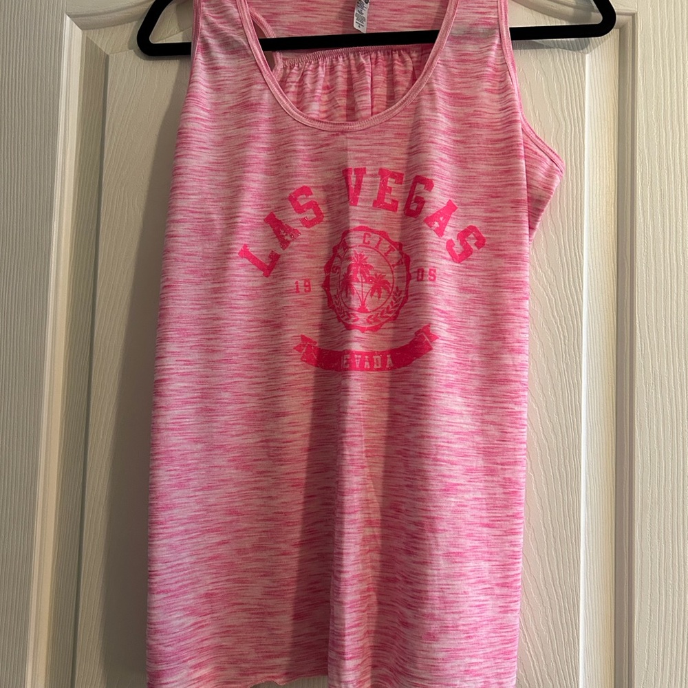 Women’s Pink Las Vegas Graphic Tank Top
